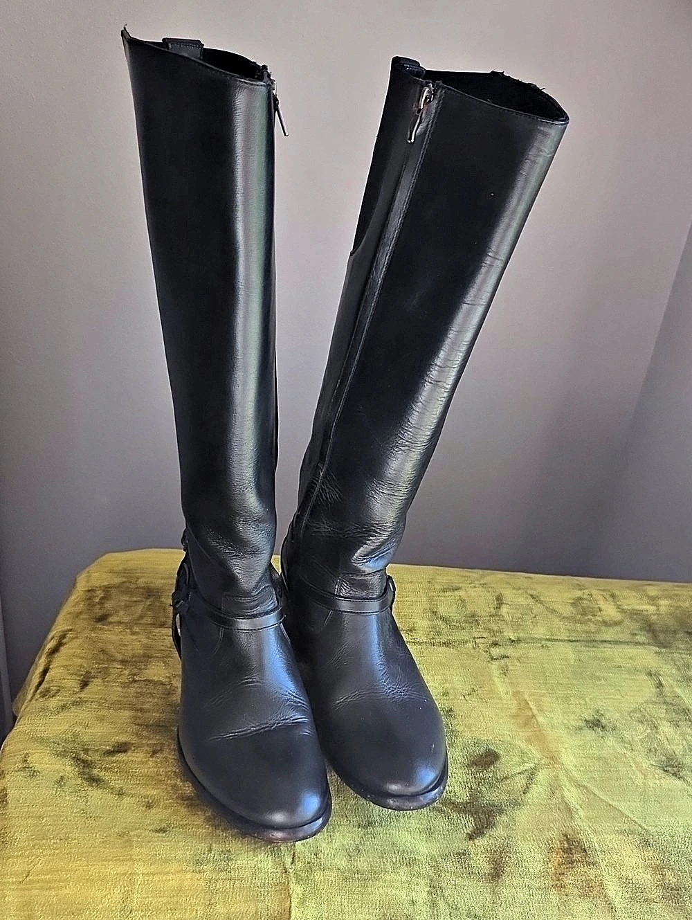 Ariat Black Leather Tall Heeled Boots US 9B